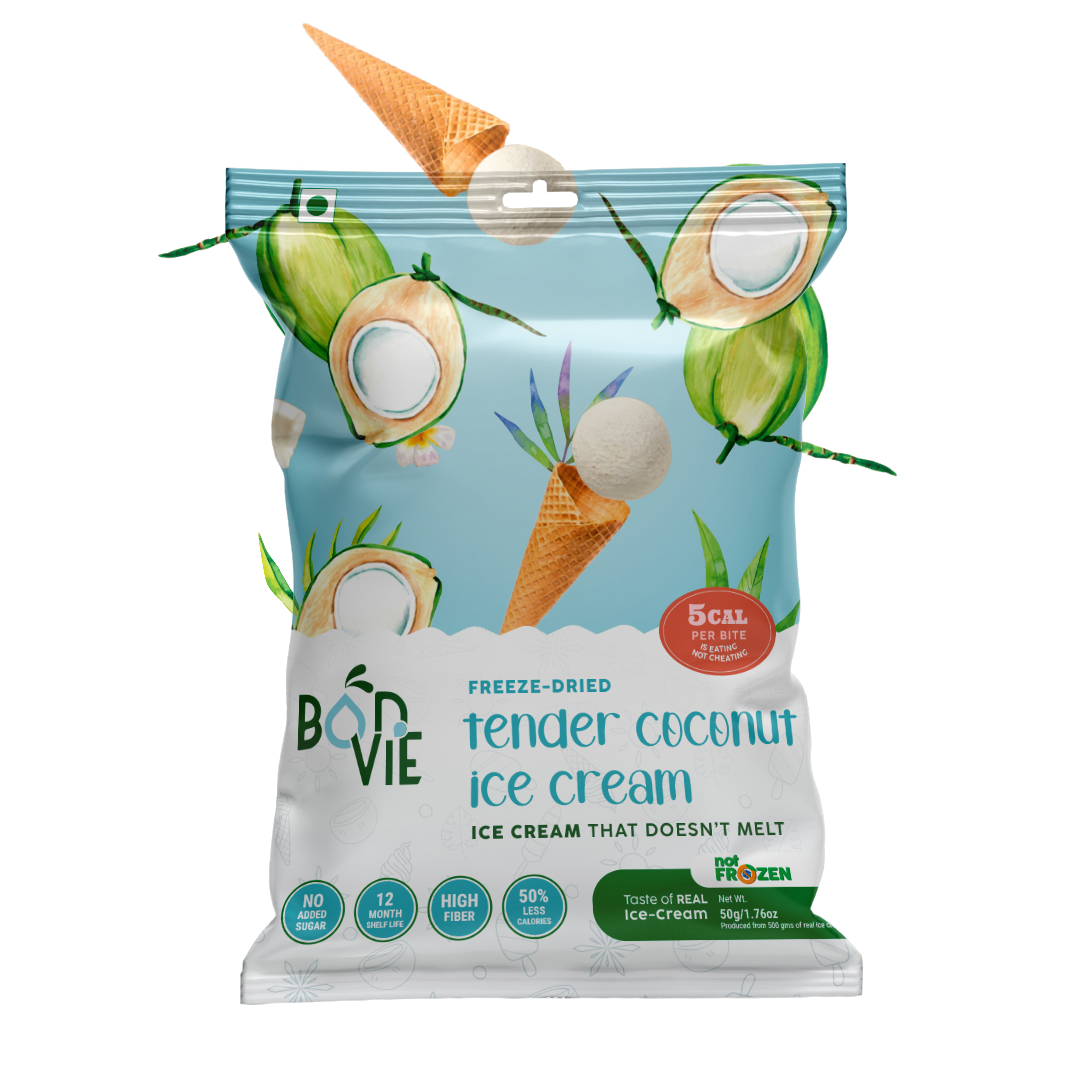 Freeze Dried Tender Coconut Ice Cream