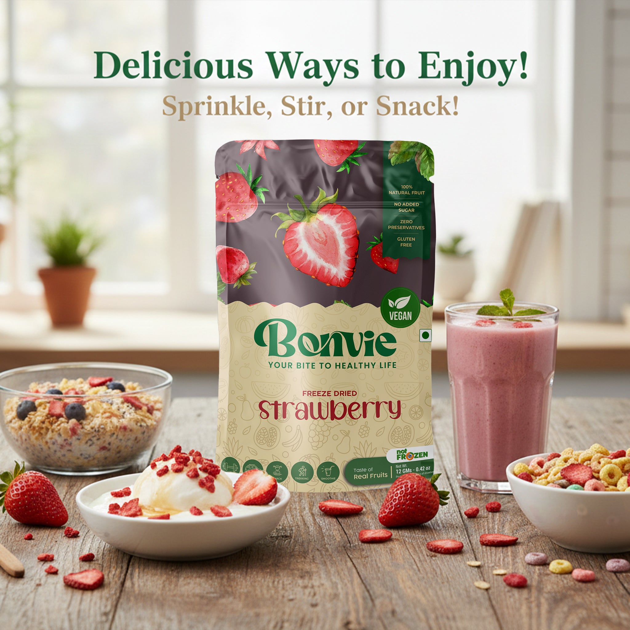 Freeze Dried Strawberry Snacks