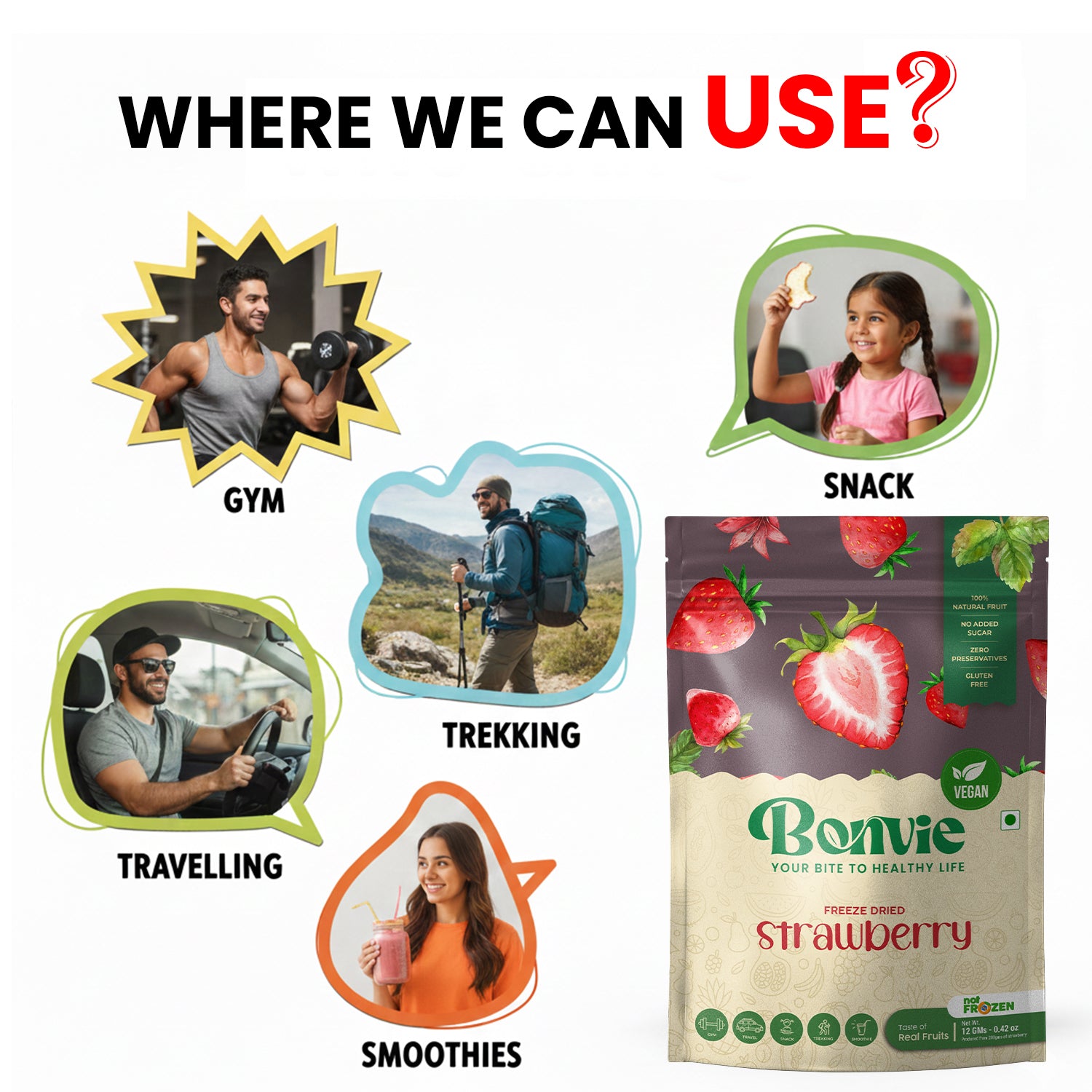 Freeze Dried Strawberry Snacks