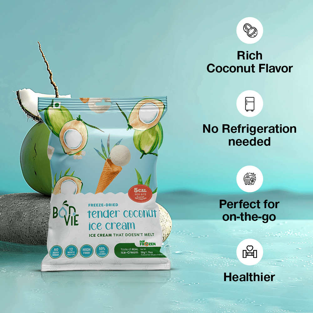 Freeze Dried Tender Coconut Ice Cream