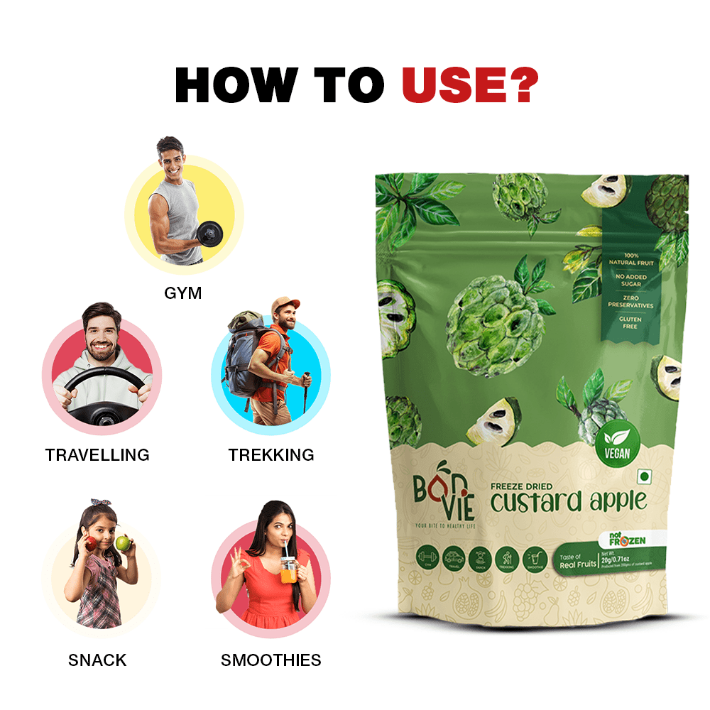 Freeze Dried Custard Apple Snacks - Pack 2