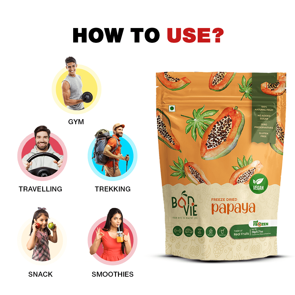 Freeze Dried Papaya Snacks - Pack Of 2