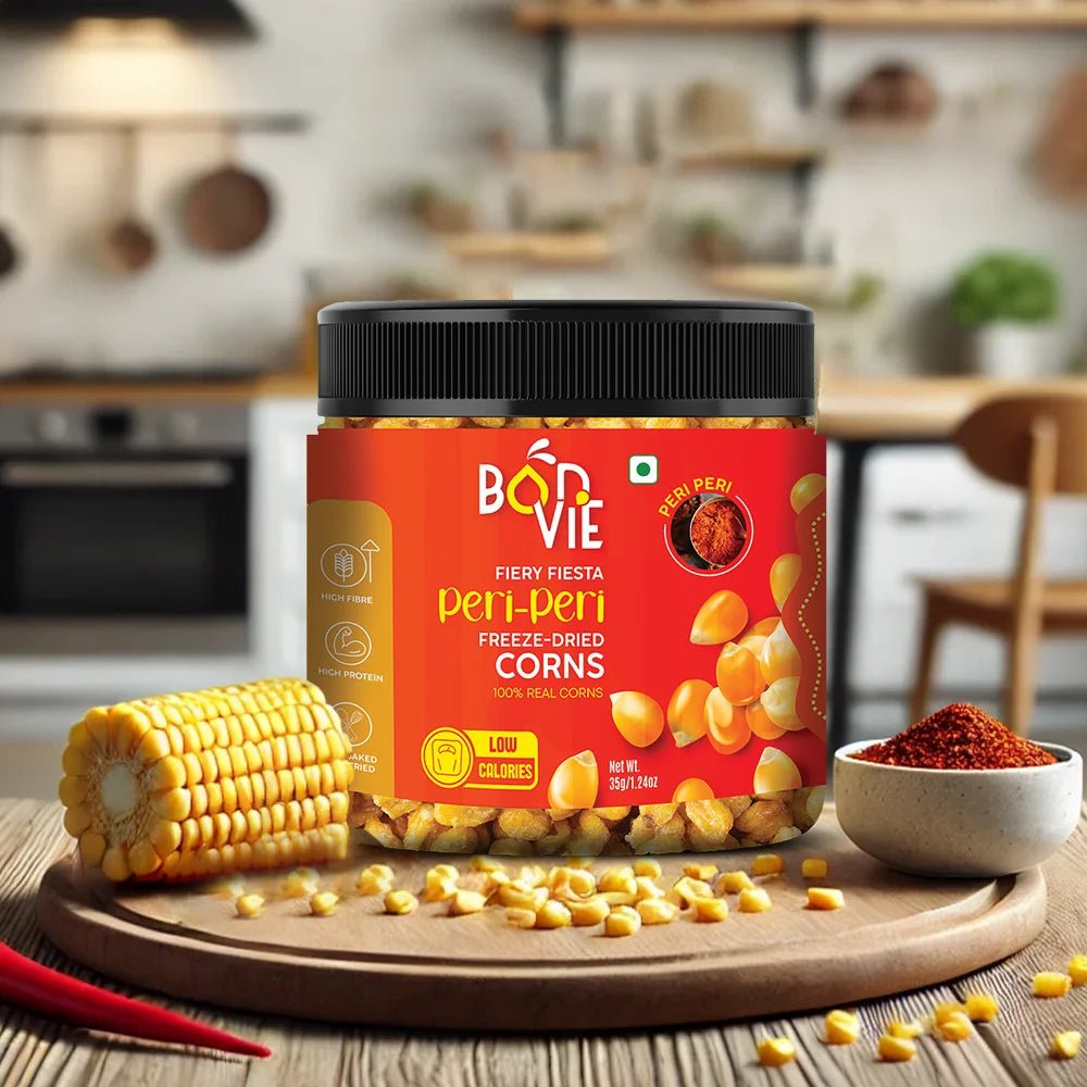 Fiery Fiesta Peri-Peri Flavored Freeze-Dried Corns 35gm