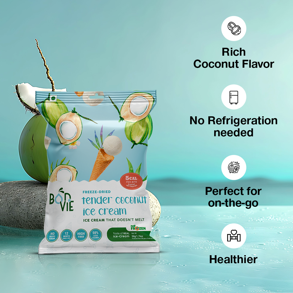 Freeze Dried Tender Coconut Ice Cream