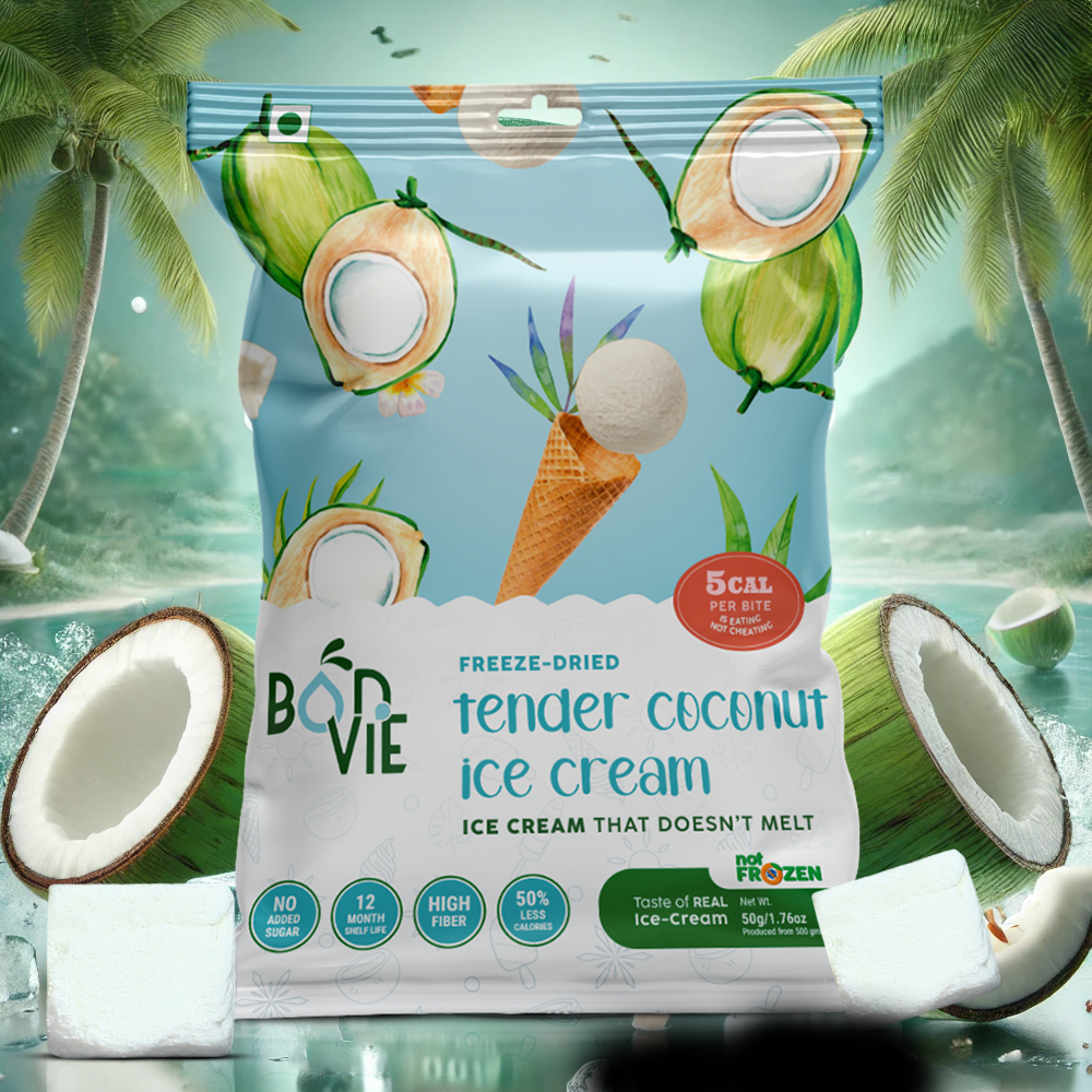 Freeze Dried Tender Coconut Ice Cream