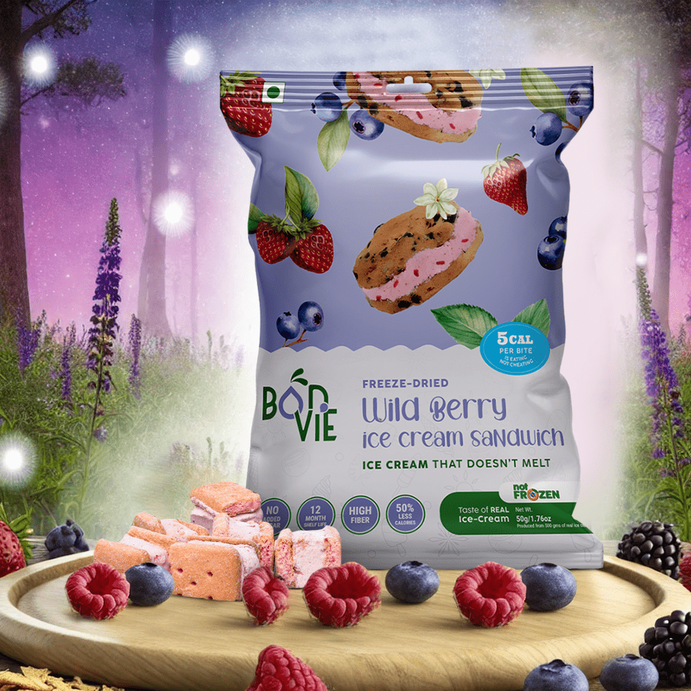 Freeze Dried Wildberry Ice Cream Sandwich
