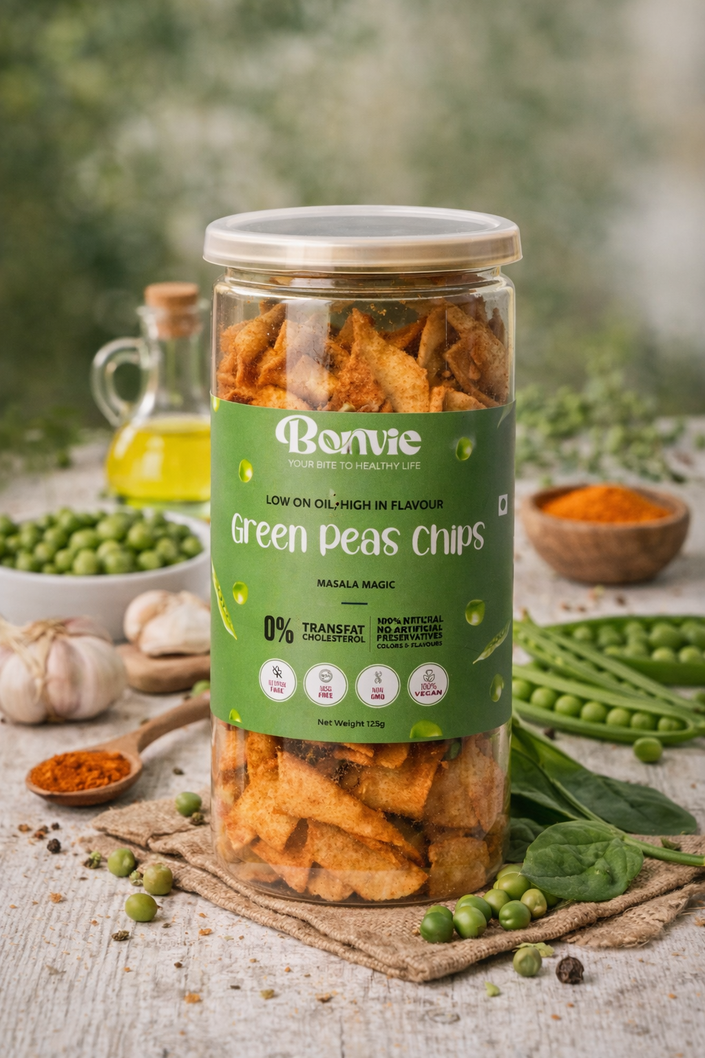 Green Peas Chips - Masala Magic