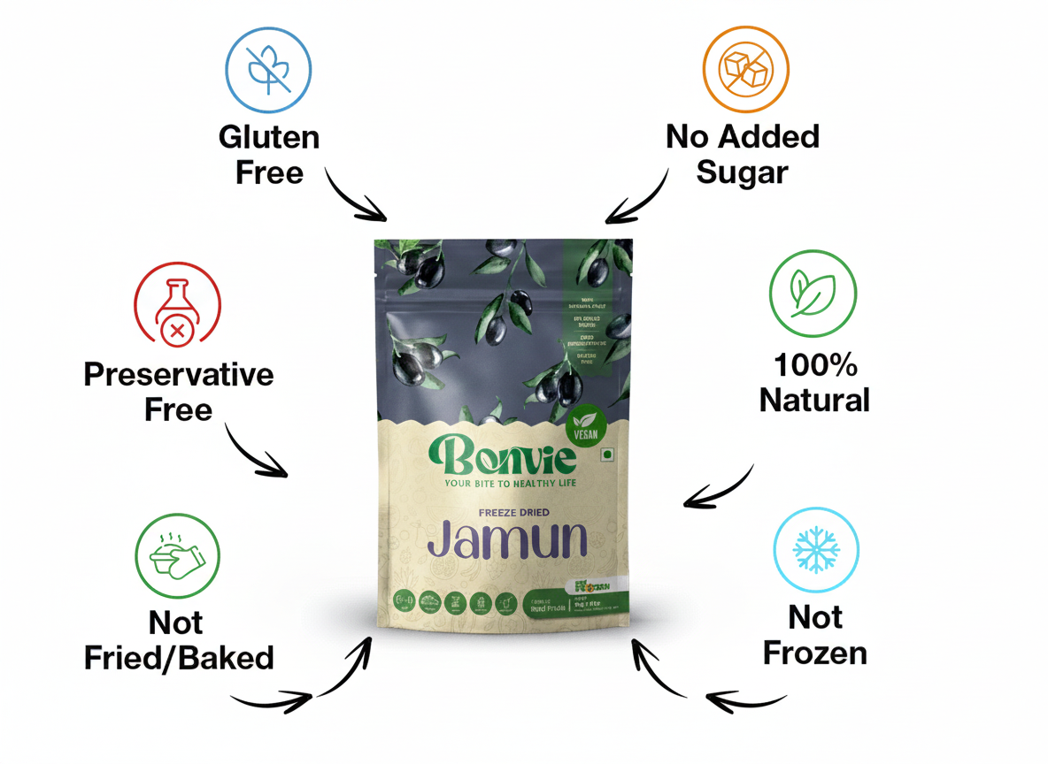 Freeze Dried Jamun Snacks - Pack Of 2