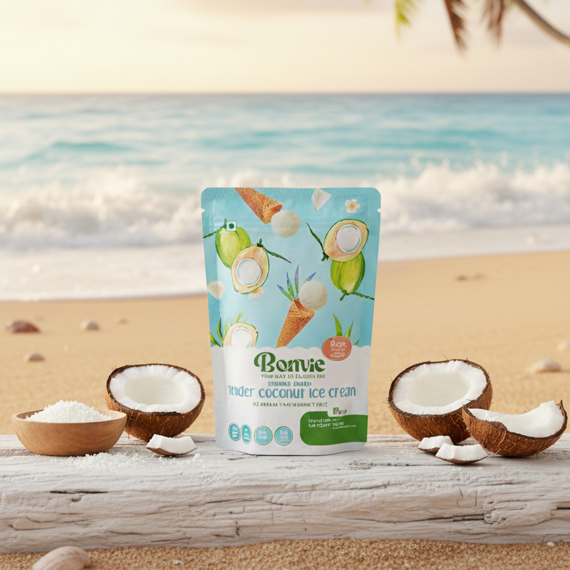 Freeze Dried Tender Coconut Ice Cream