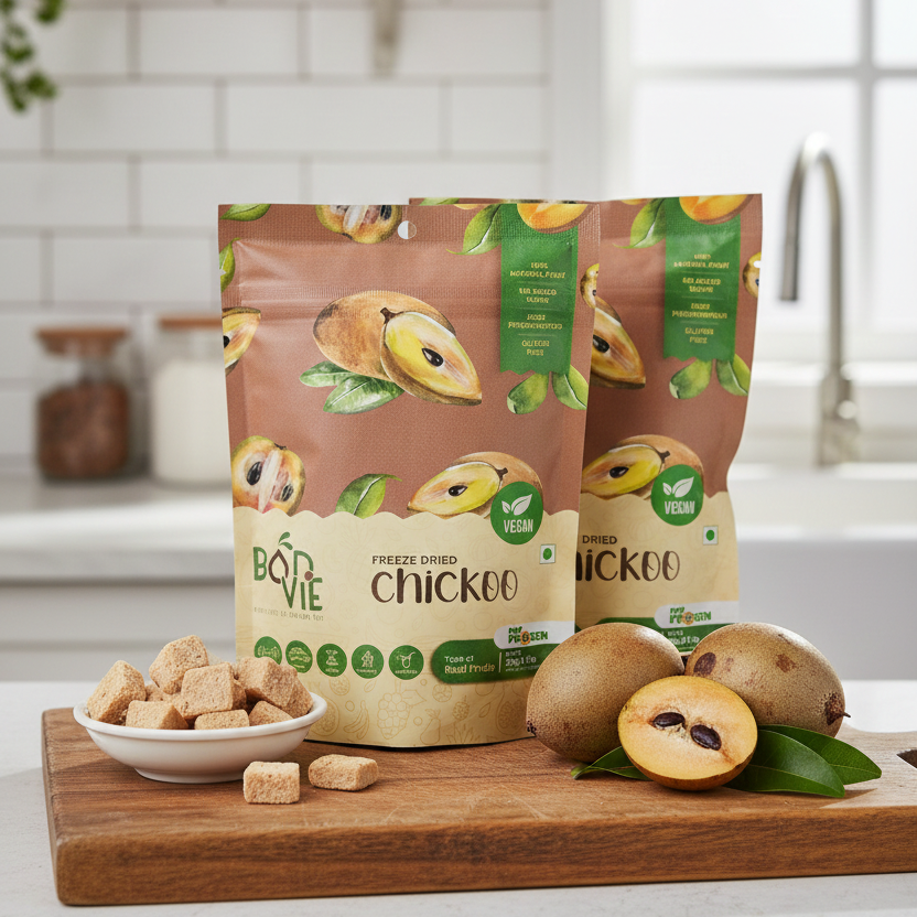 Freeze Dried Chickoo Snacks - Pack Of 2