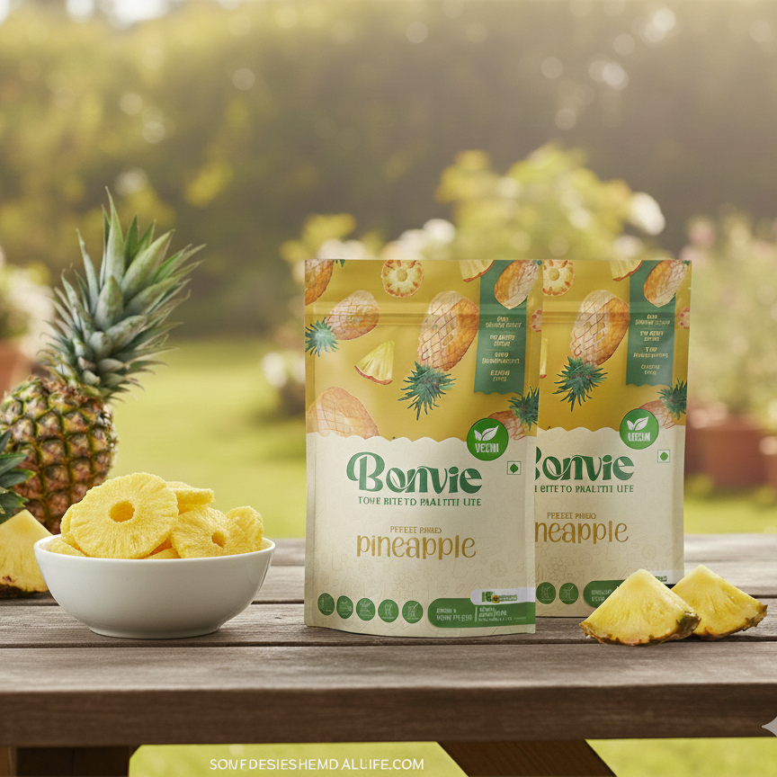 Freeze Dried Pineapple Snacks - Pack Of 2