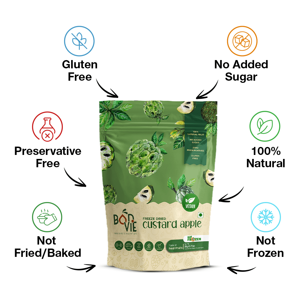 Freeze Dried Custard Apple Snacks - Pack 2