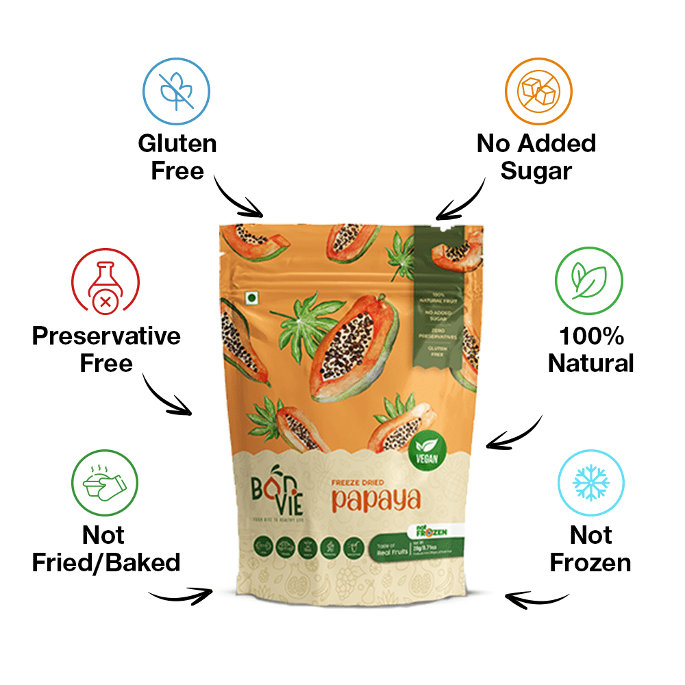 Freeze Dried Papaya Snacks - Pack Of 2