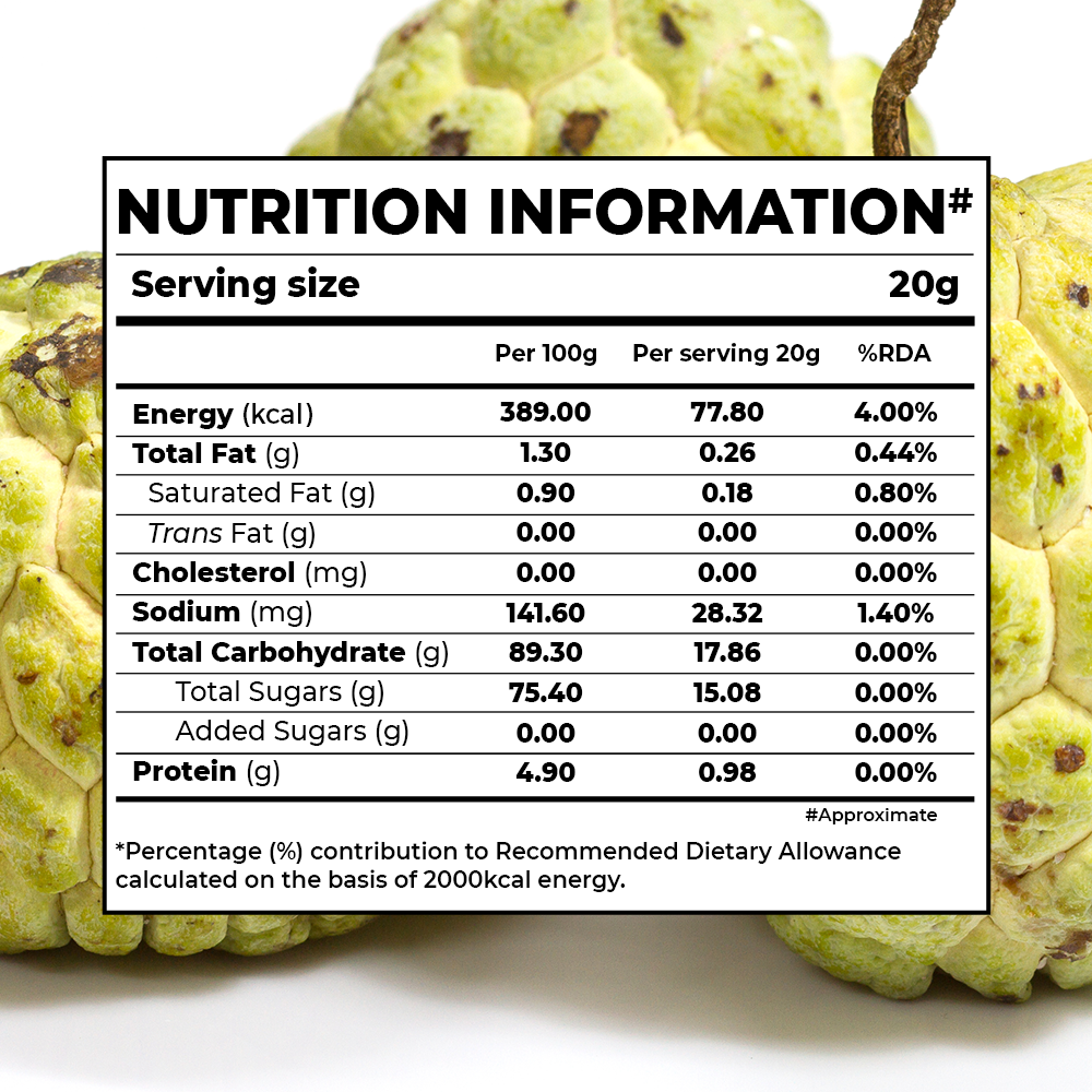 Freeze Dried Custard Apple