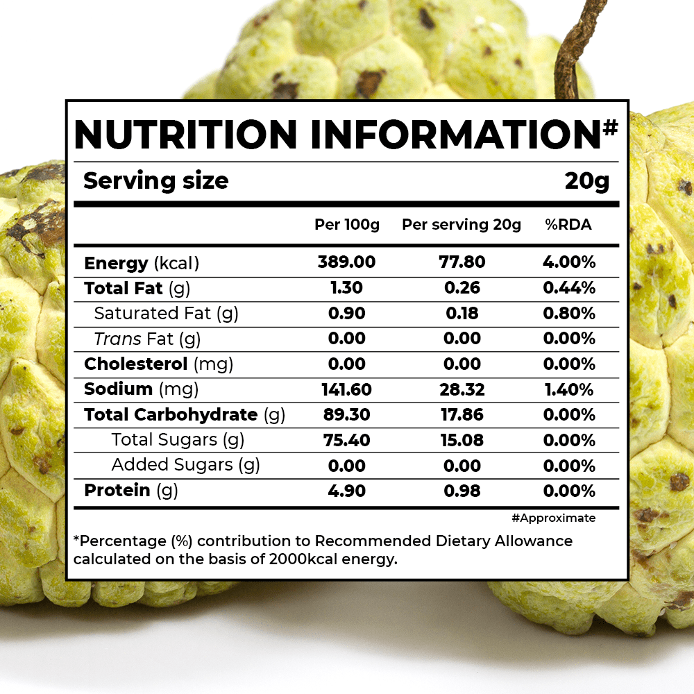 Freeze Dried Custard Apple Snacks - Pack 2