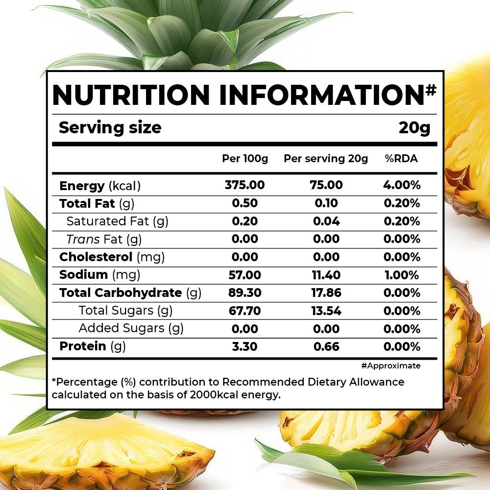 Freeze Dried Pineapple - Pack Of 2