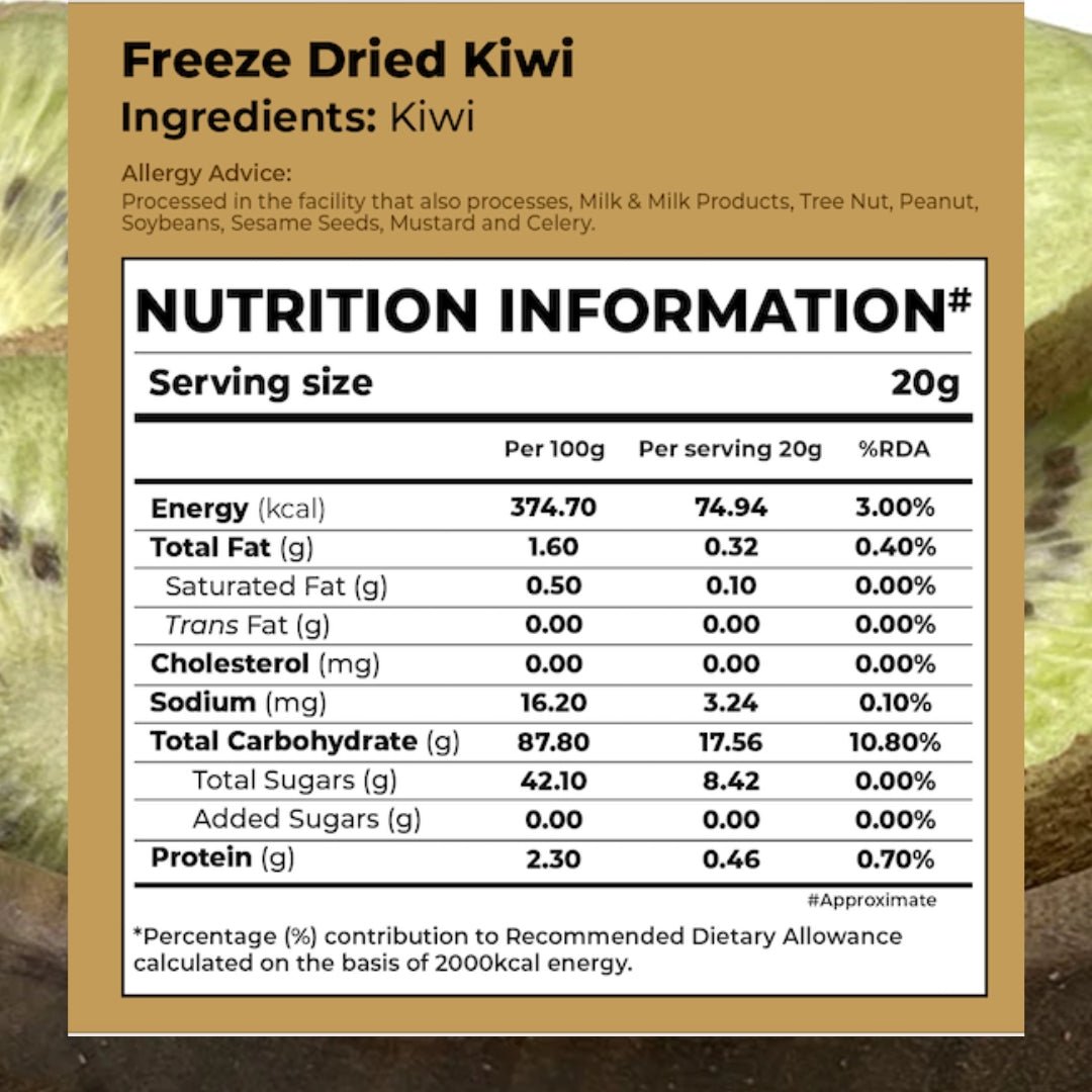 Freeze Dried Kiwi Snacks