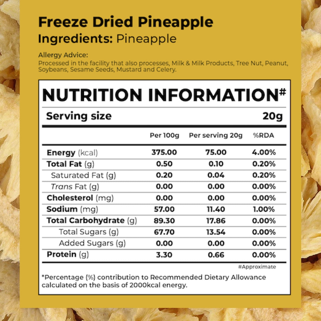 Freeze Dried Pineapple - Pack Of 2