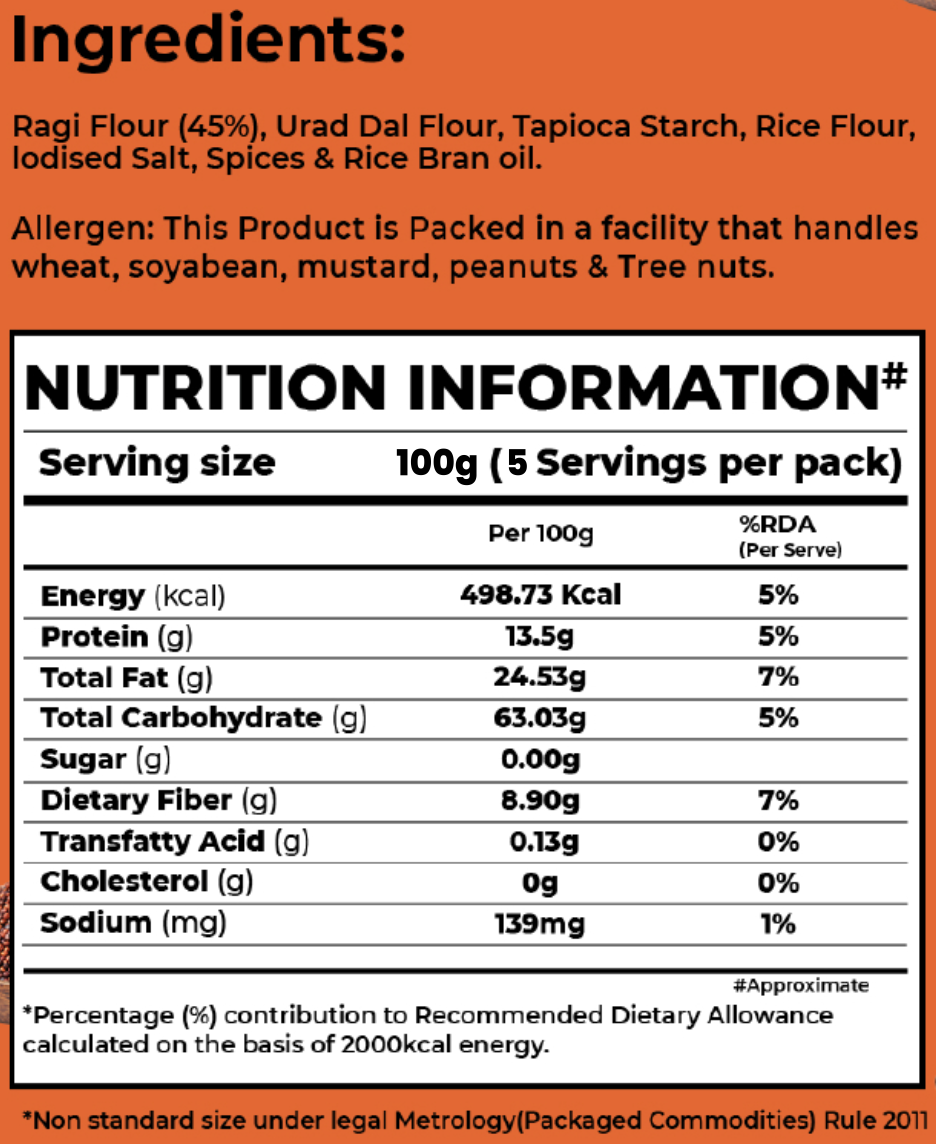 Limited Edition Ragi Chips - Masala Magic 100gms (Pack of 2)