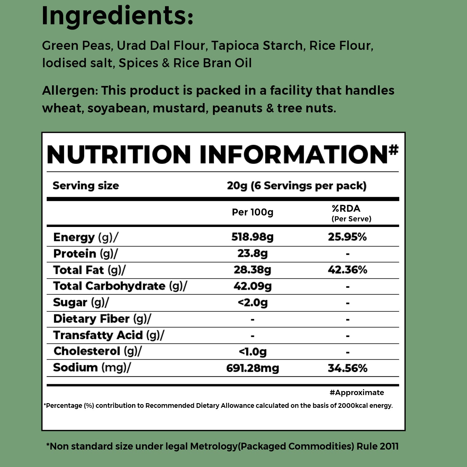 Green Peas Chips - Masala Magic