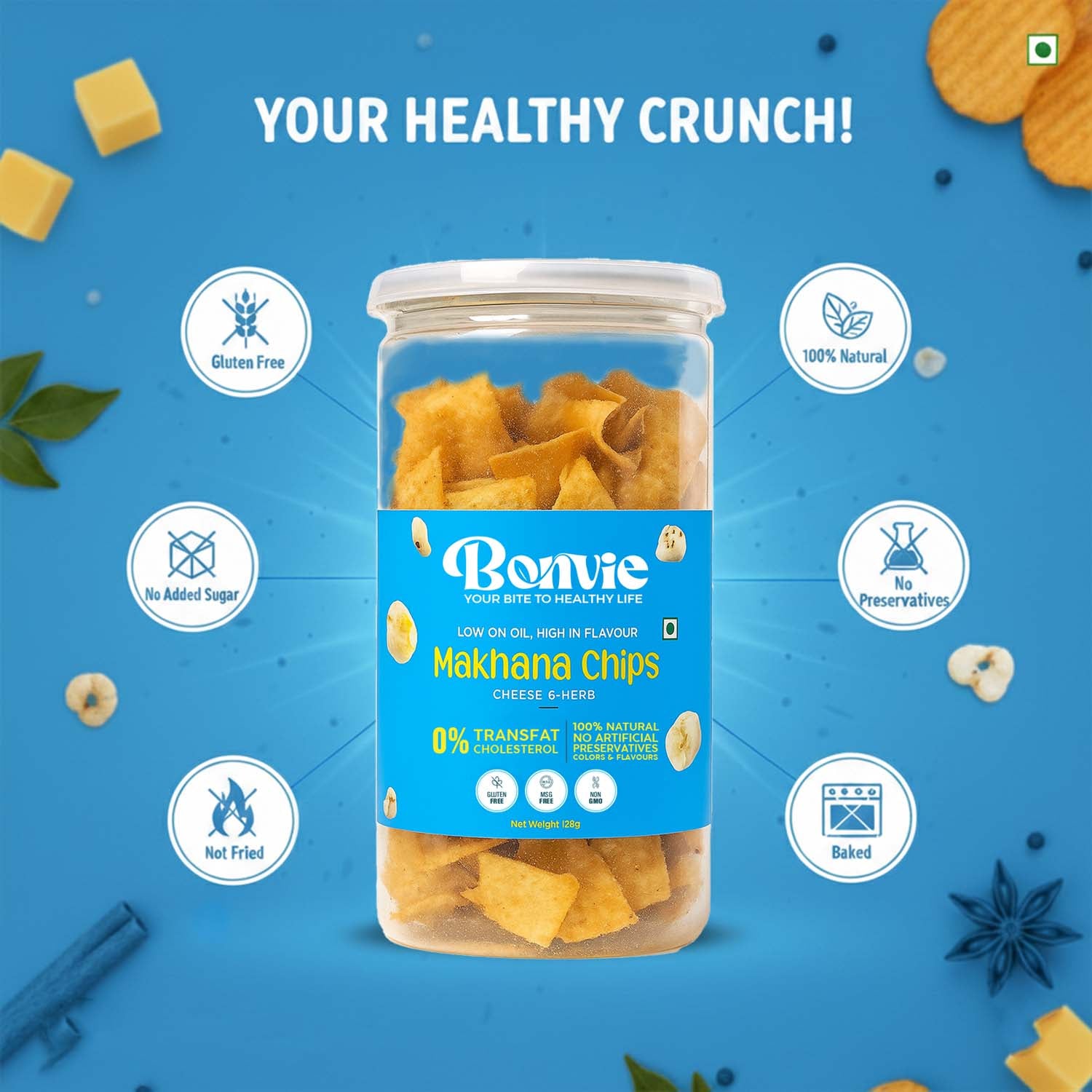 Makhana Chips Cheese & Herbs