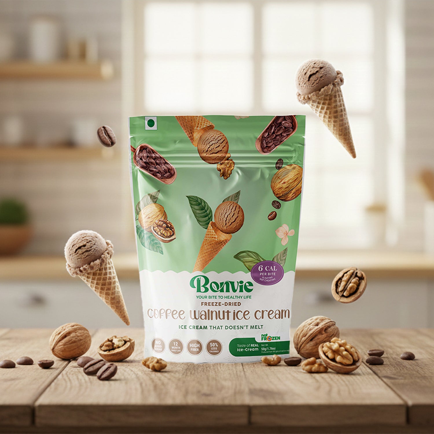 Freeze Dried Coffee Walnut Ice Cream