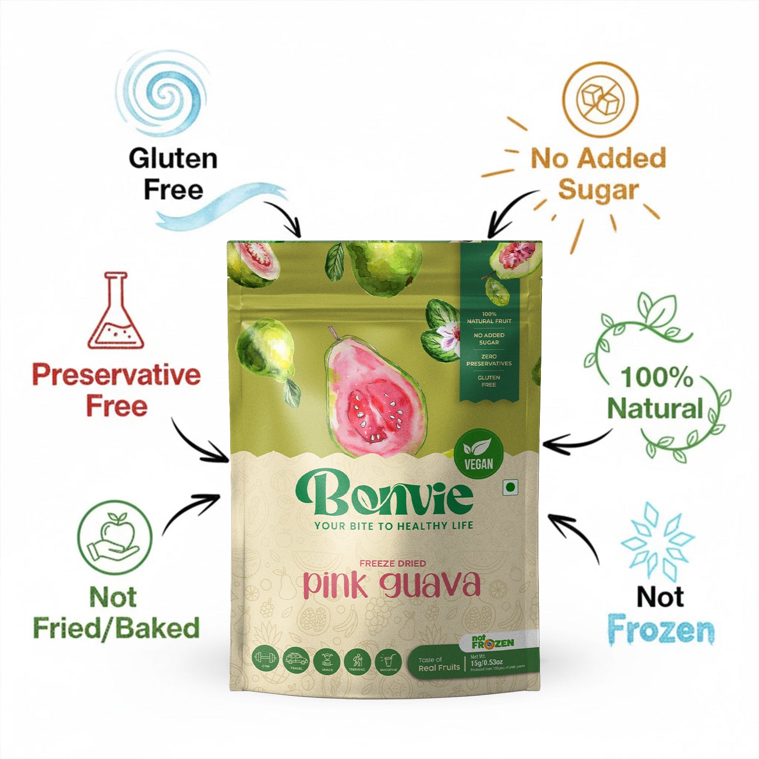 Freeze Dried Guava Snacks - Pack Of 2