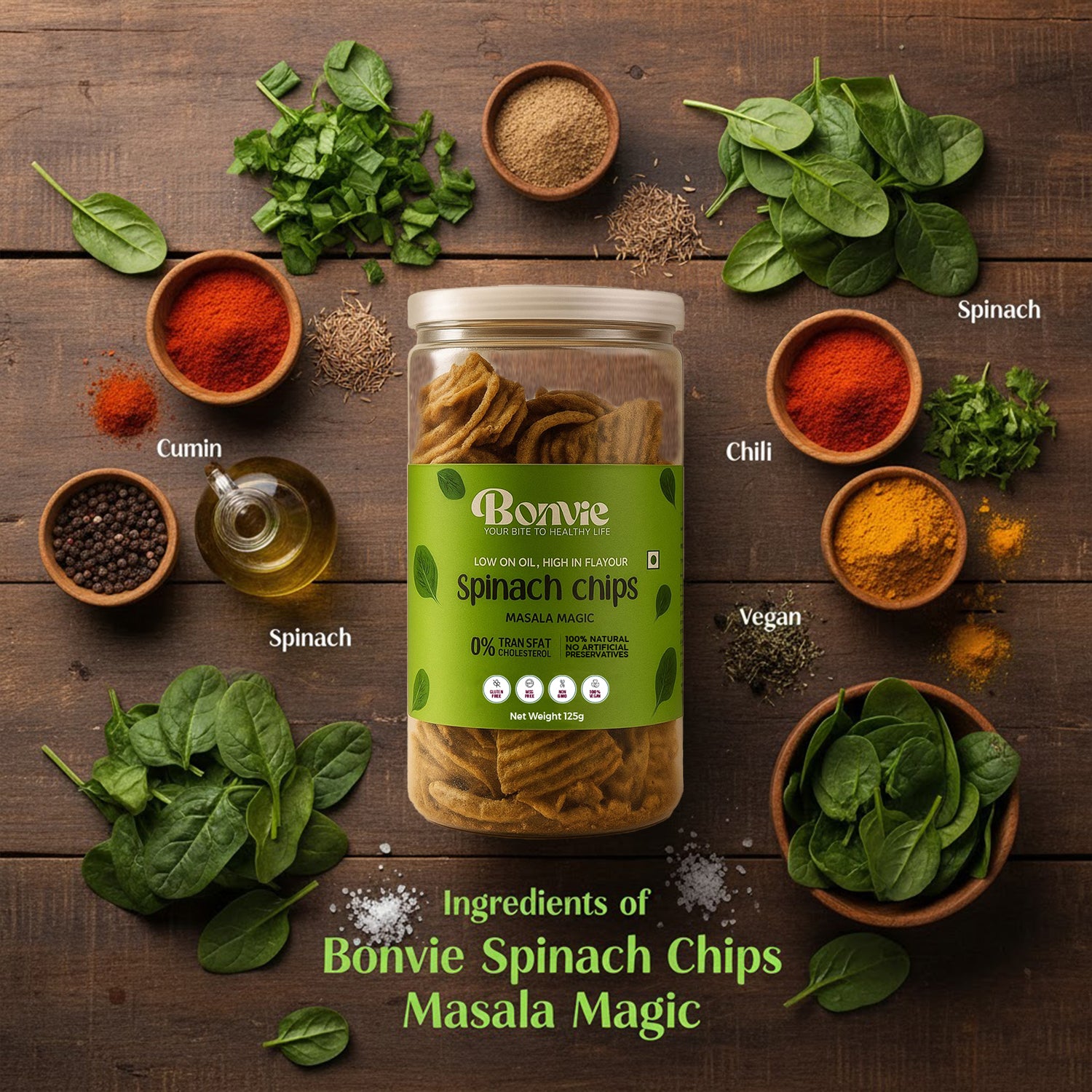 Spinach Chips - Masala Magic