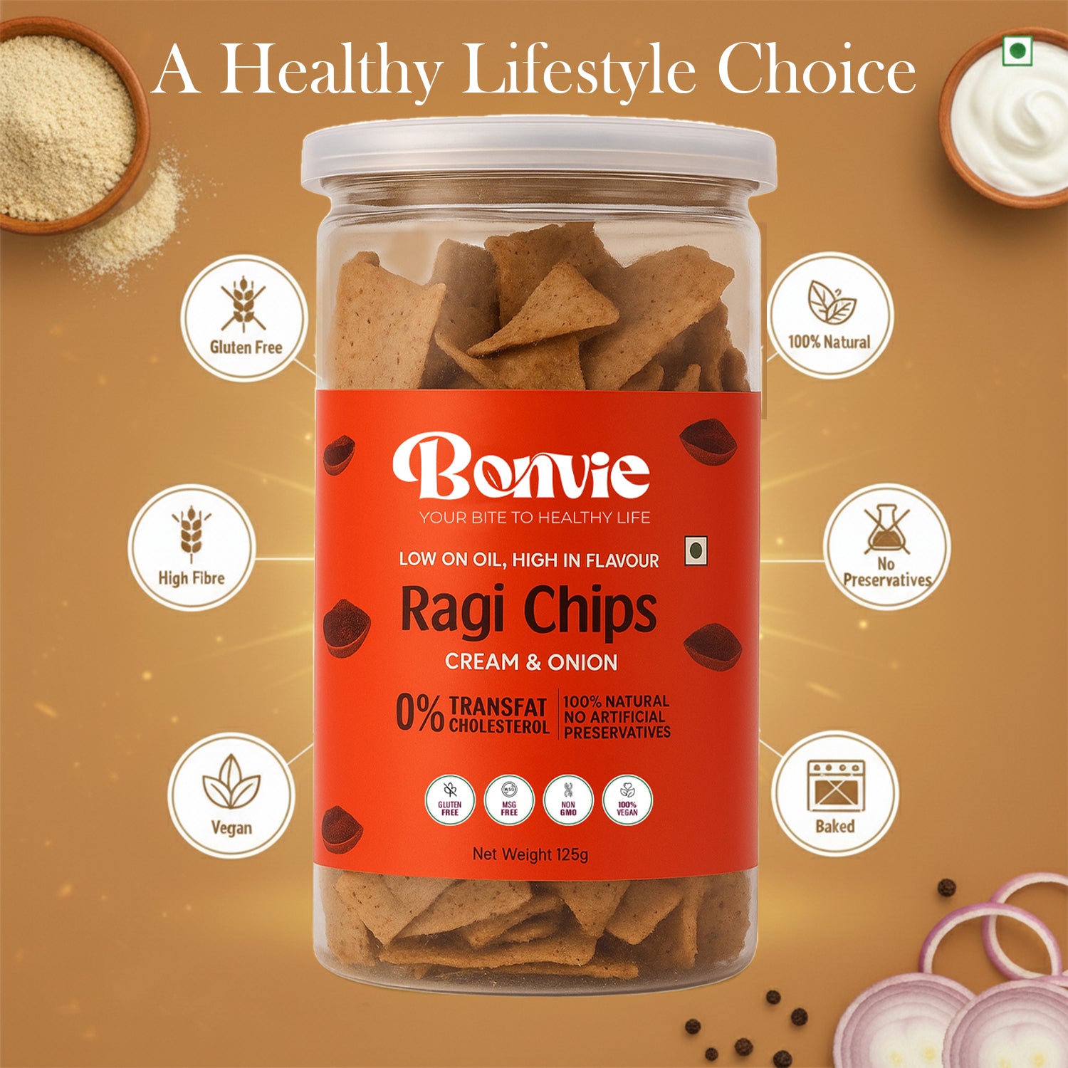 Ragi Chips - Cream & Onion