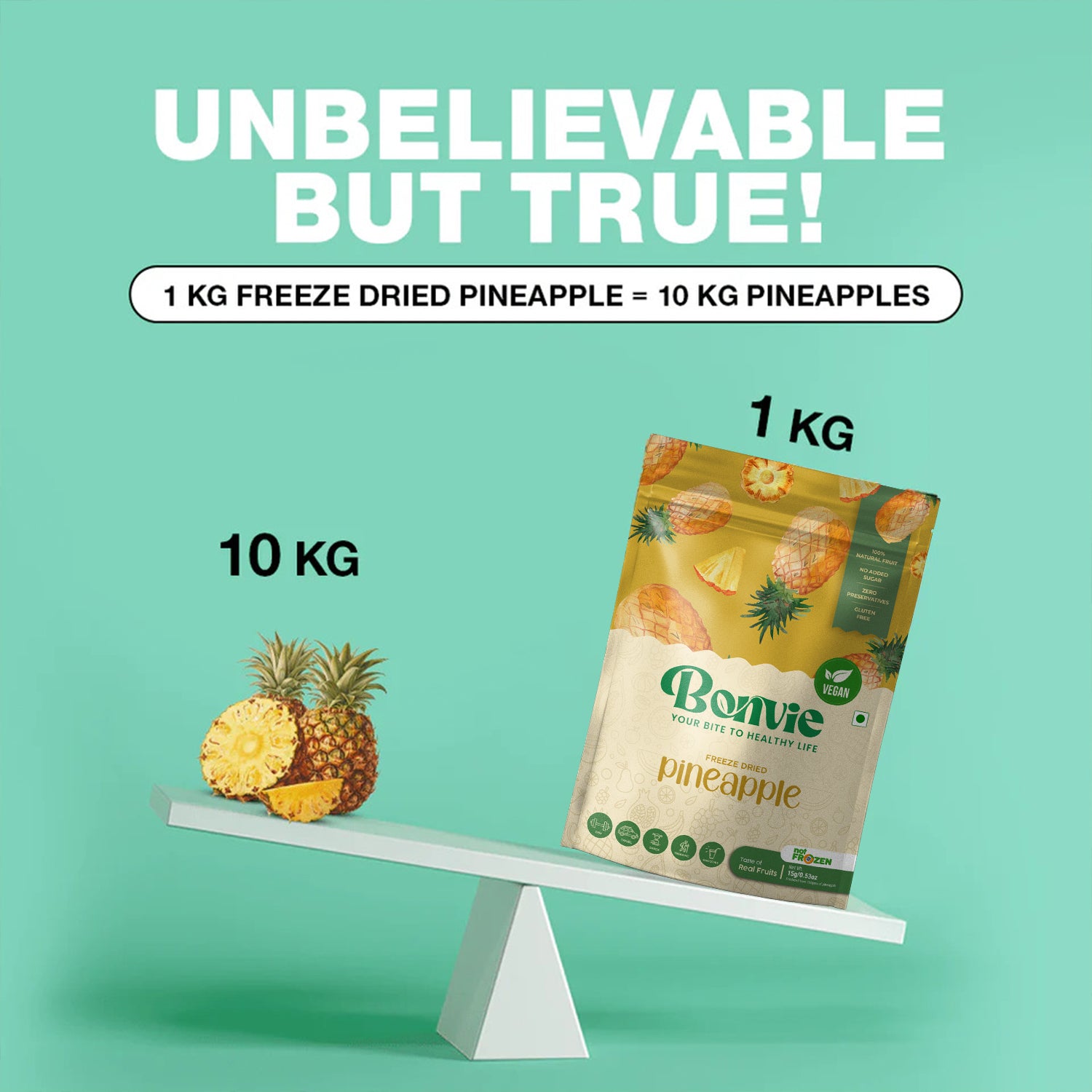 Freeze Dried Pineapple Snacks