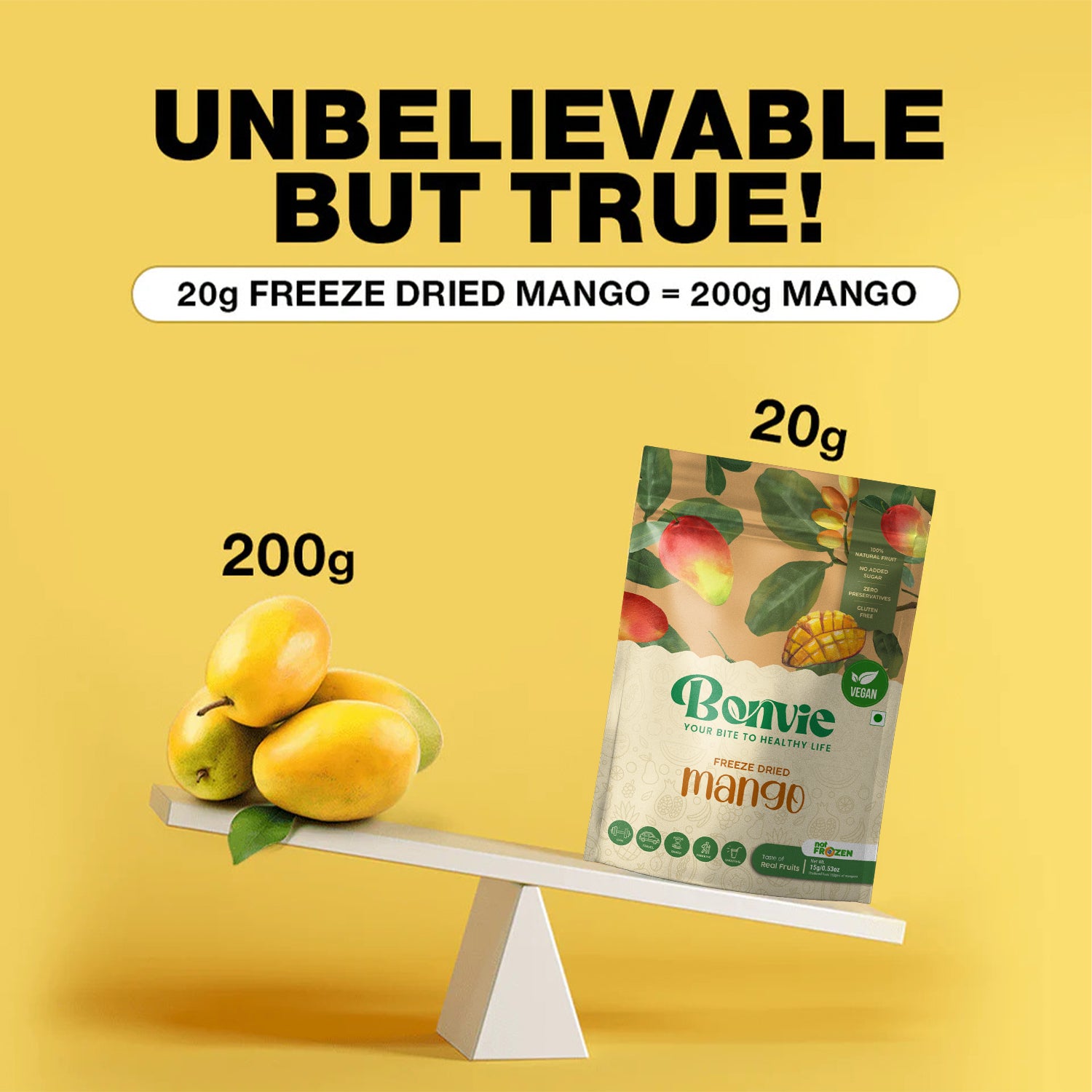 Freeze Dried Mango Snacks