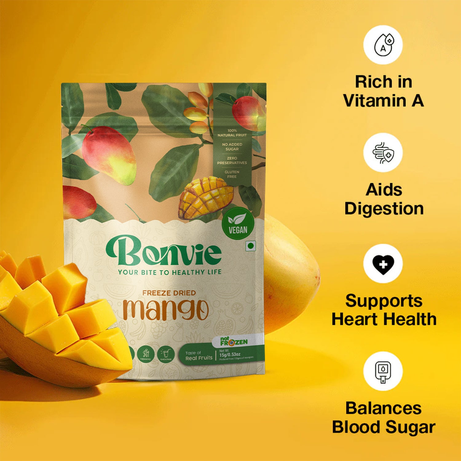 Freeze Dried Mango Snacks - Pack Of 2