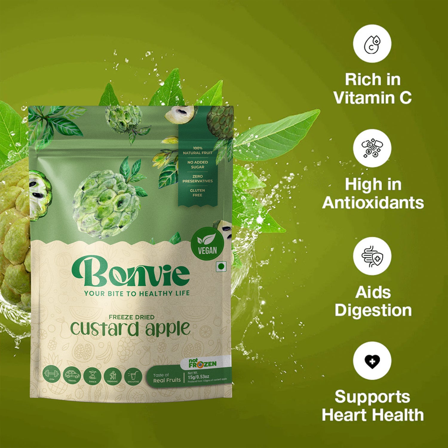Freeze Dried Custard Apple Snacks - Pack 2