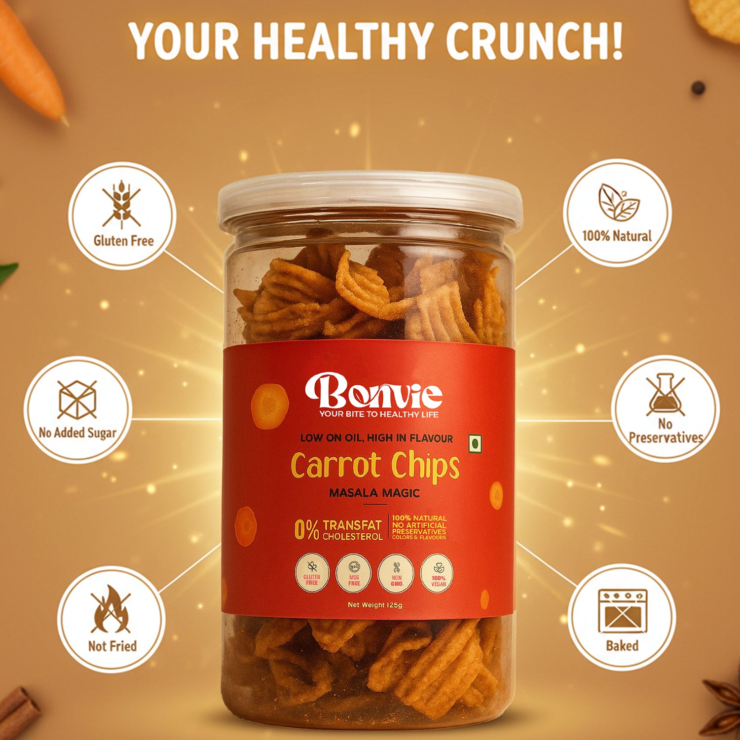 Carrot Chips - Masala Magic