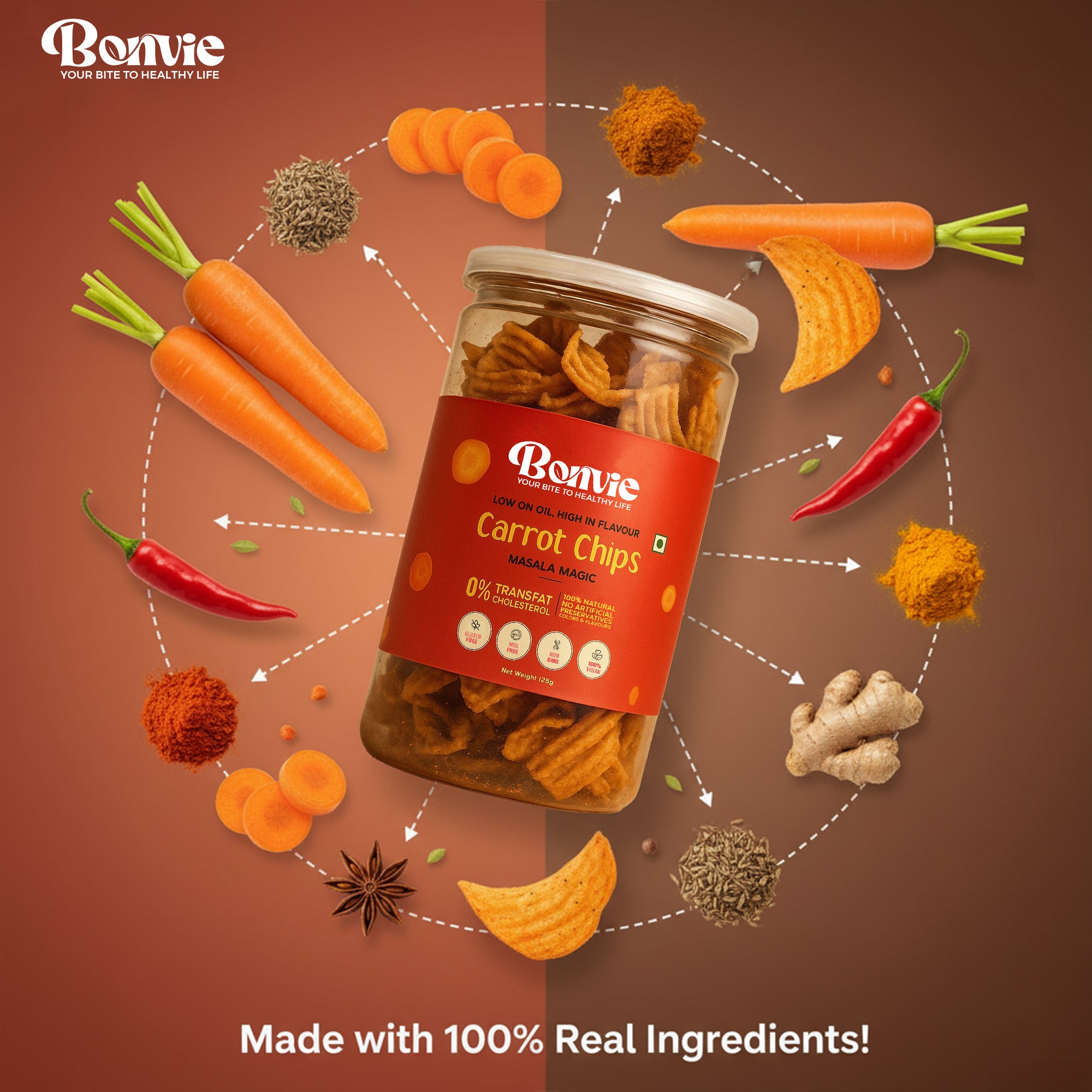 Carrot Chips - Masala Magic