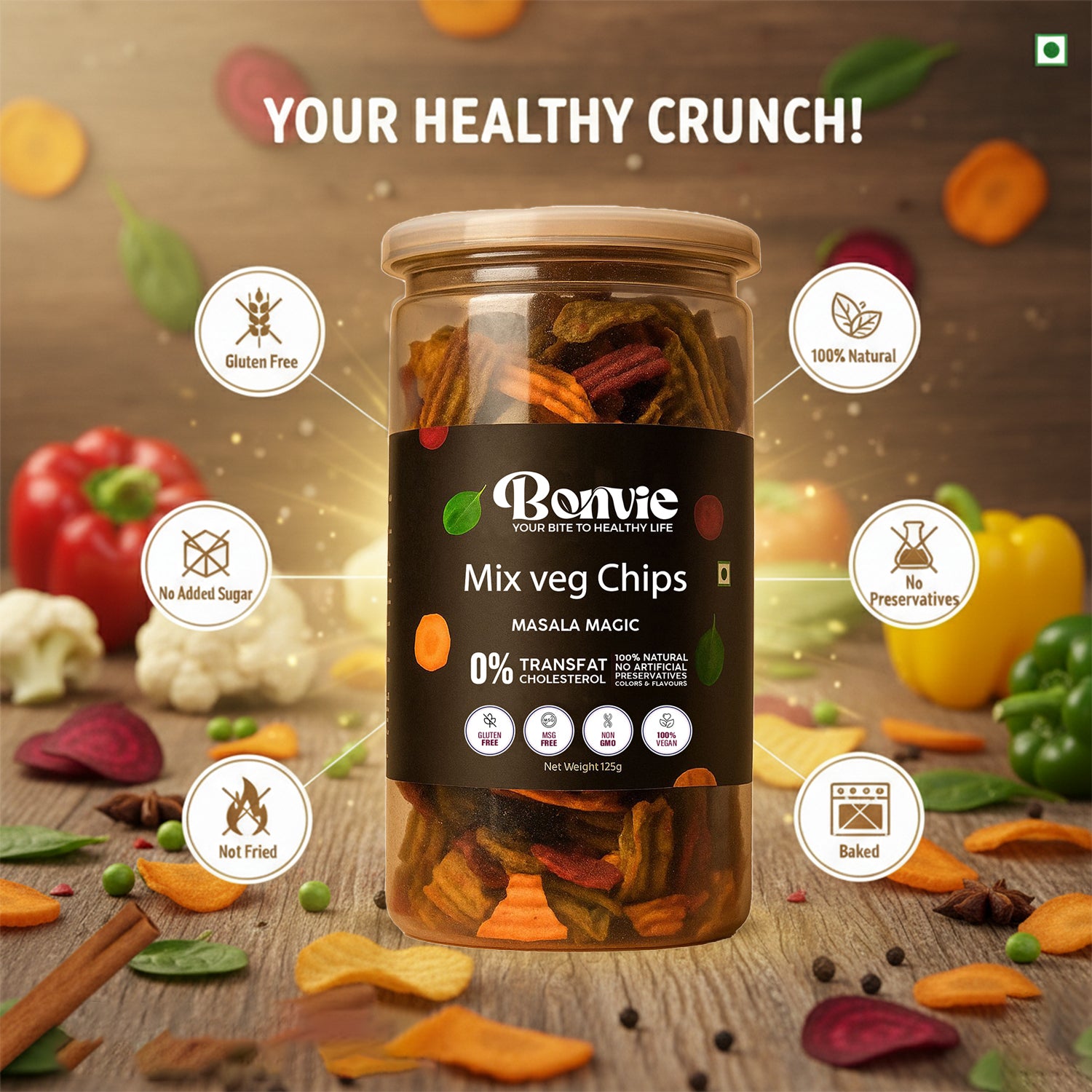 Mix Vegetable Chips - Masala Magic