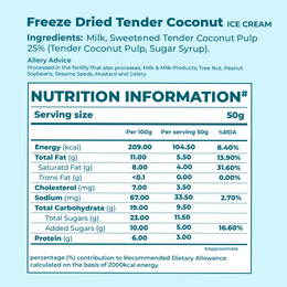 Freeze Dried Tender Coconut Ice Cream